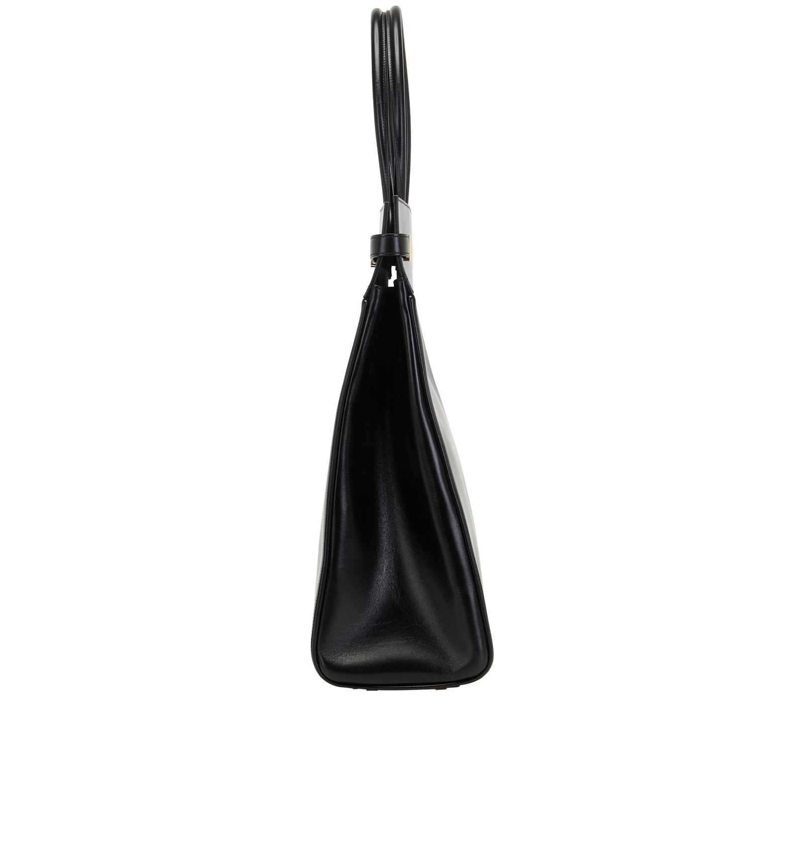 Large Manhattan Tote, &pound;1,400, Handbags, Black, Leather, Bottom view